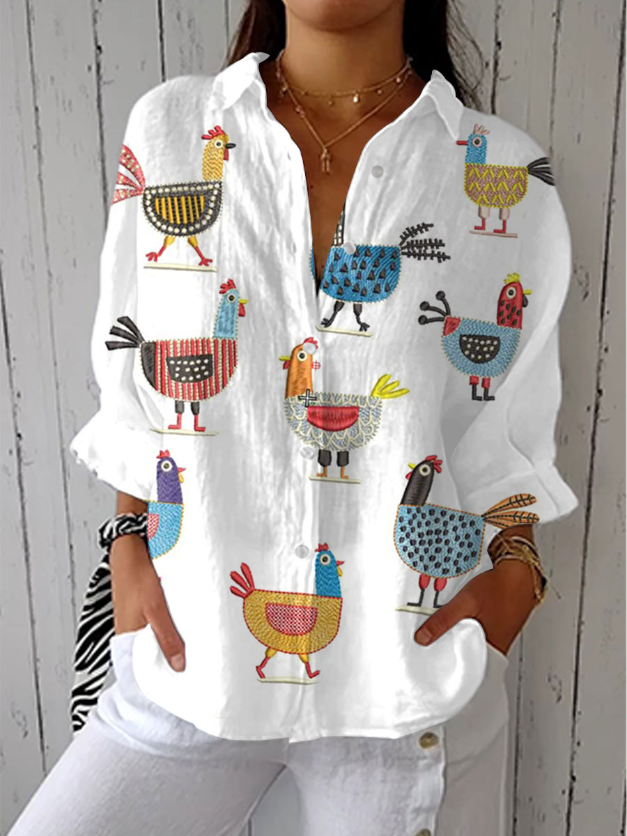 Franka™ | Playful Hen Blouse