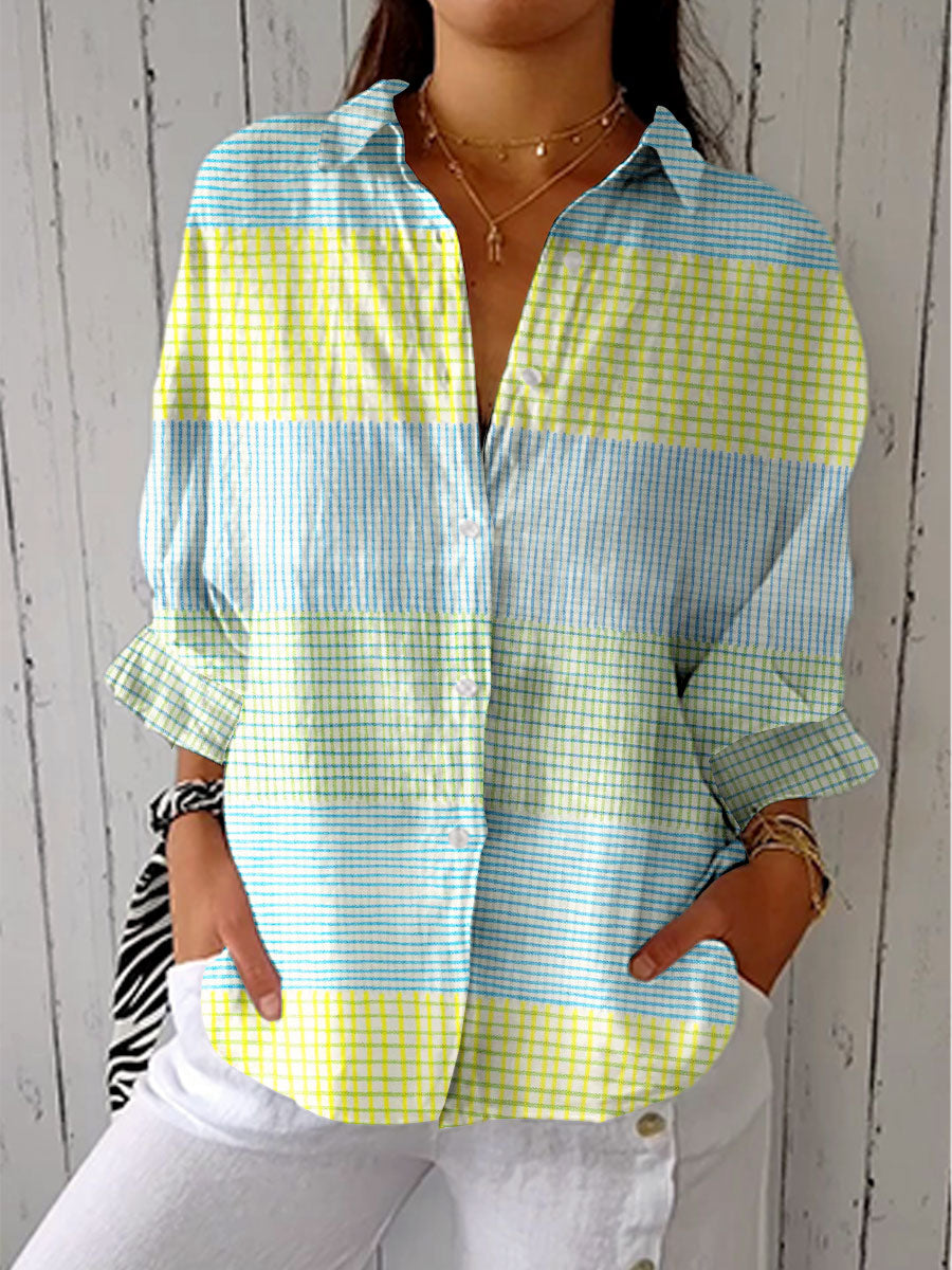 Franka™ | Pastel Grid Blouse