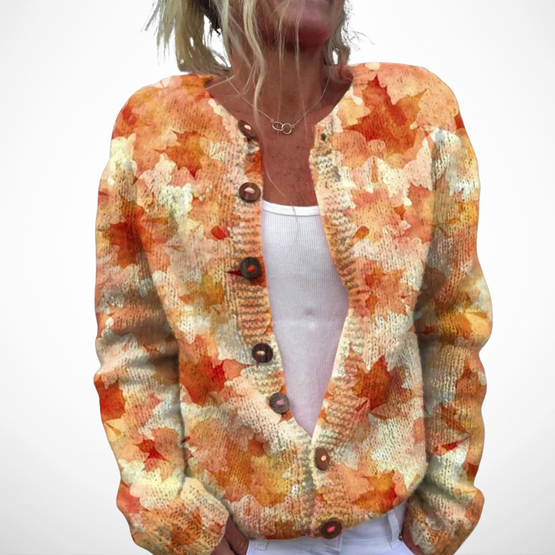 Florentina™ – Elegant Cardigan with Floral Detail