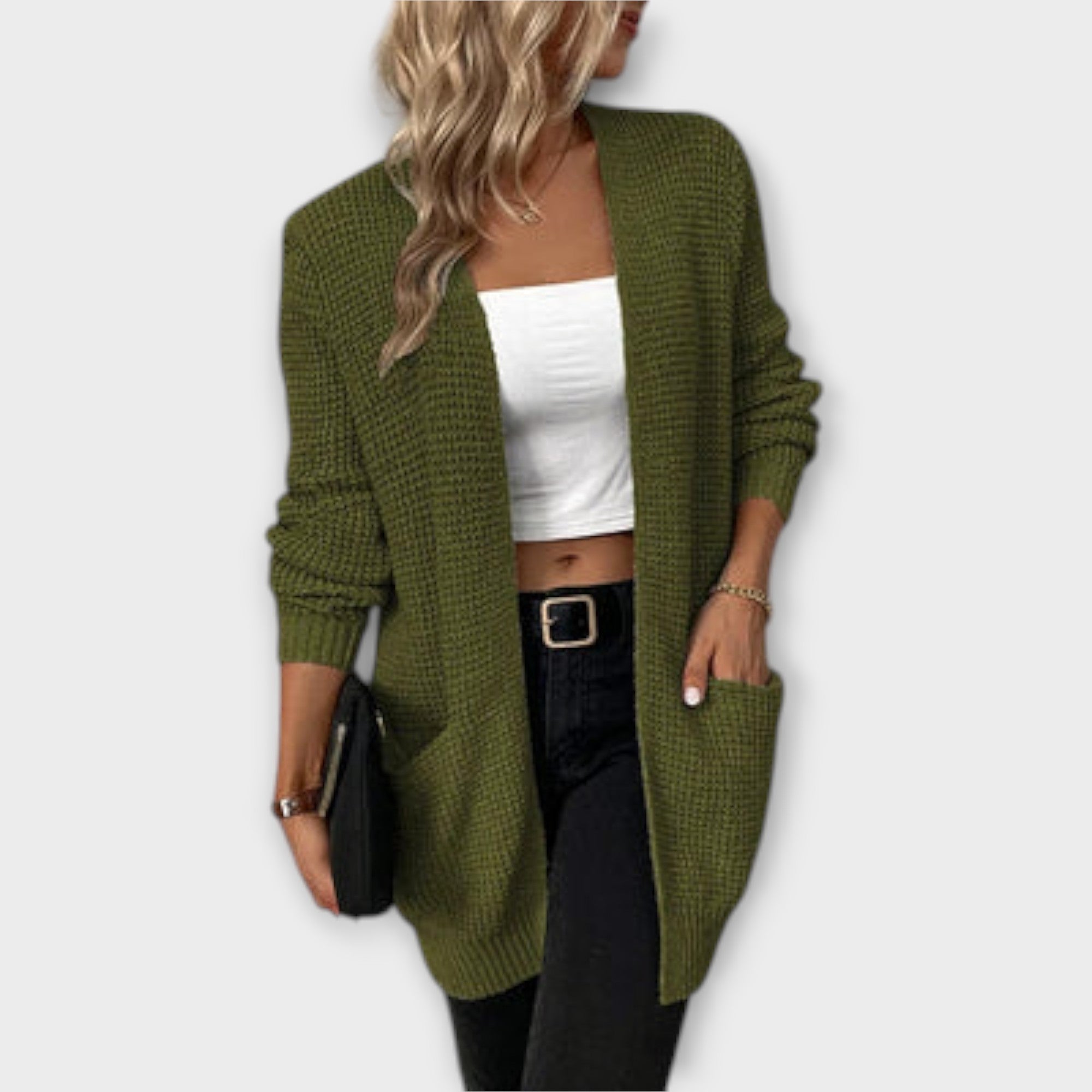 Via™ – Casual Knit Cardigan with Pockets