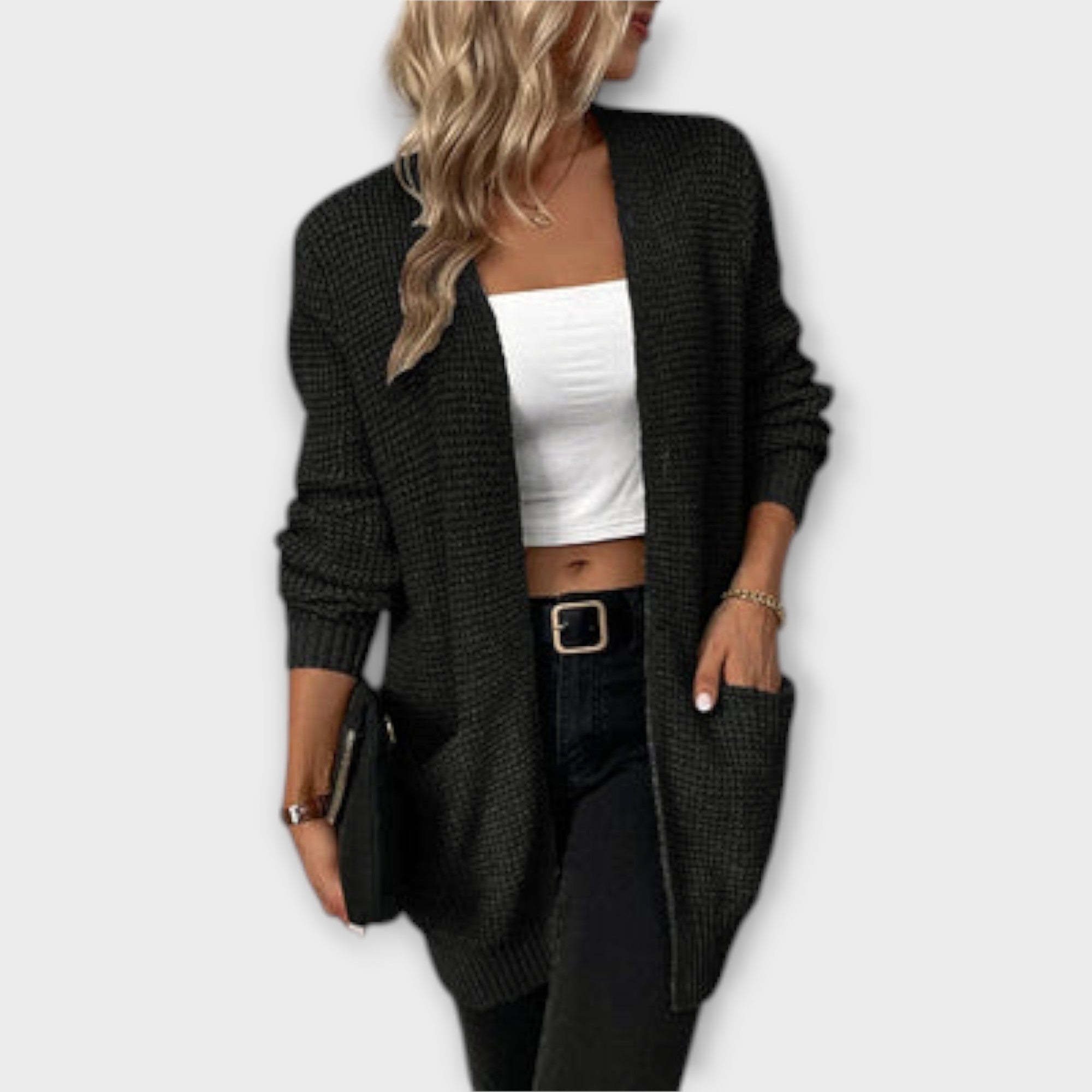 Via™ – Casual Knit Cardigan with Pockets