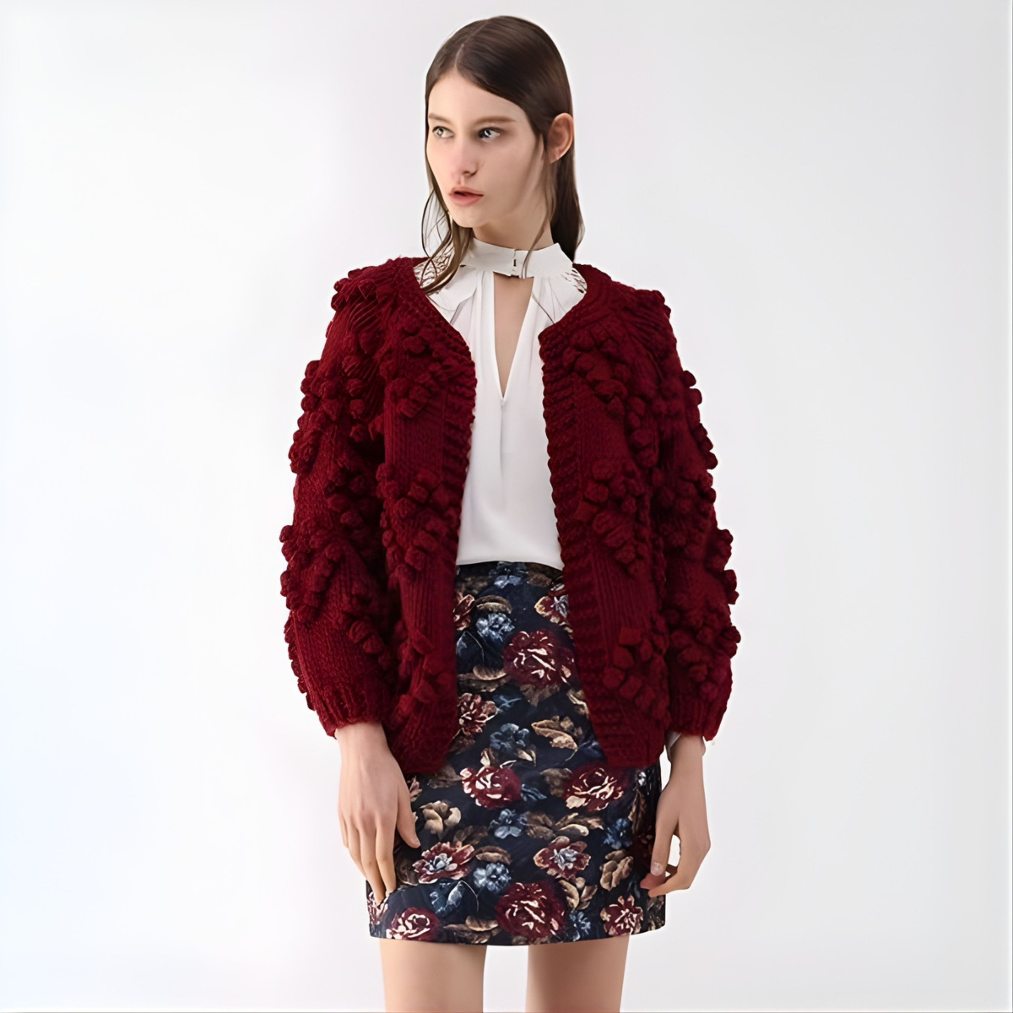 AVA™ - Cozy Long Sleeve Open Front Cardigan