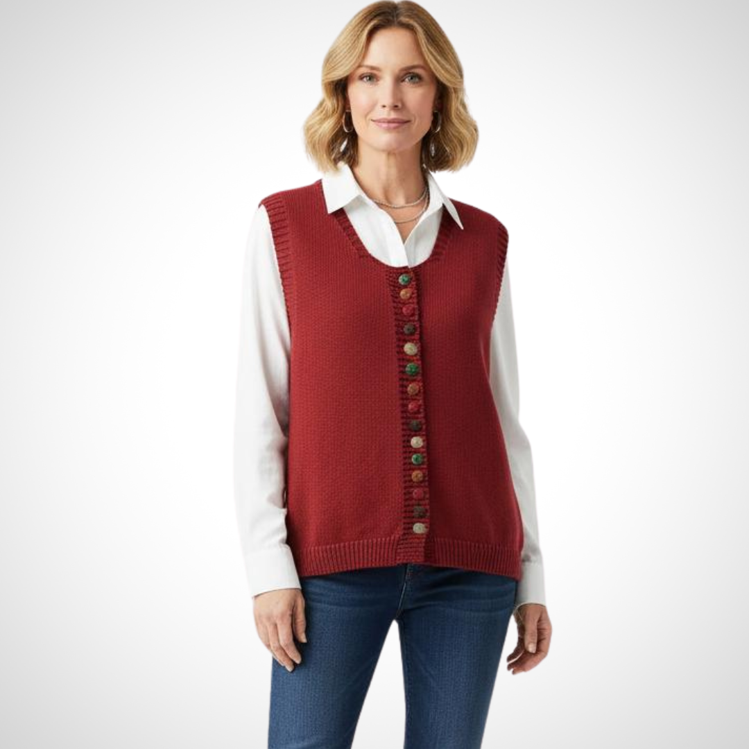 Sofia™ | Ærmeløs Strikket Vest