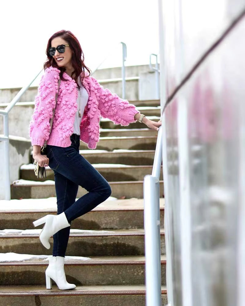 AVA™ - Cozy Long Sleeve Open Front Cardigan