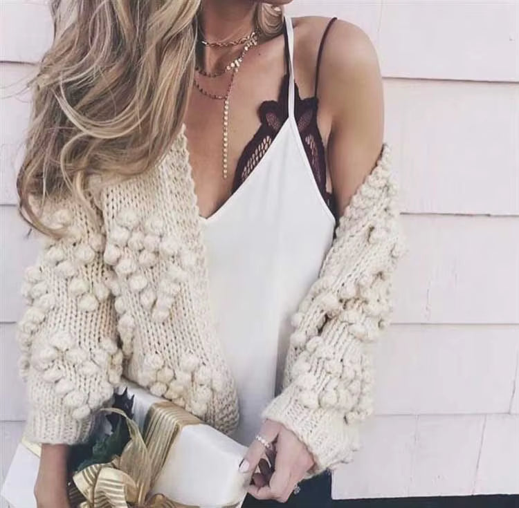 AVA™ - Cozy Long Sleeve Open Front Cardigan