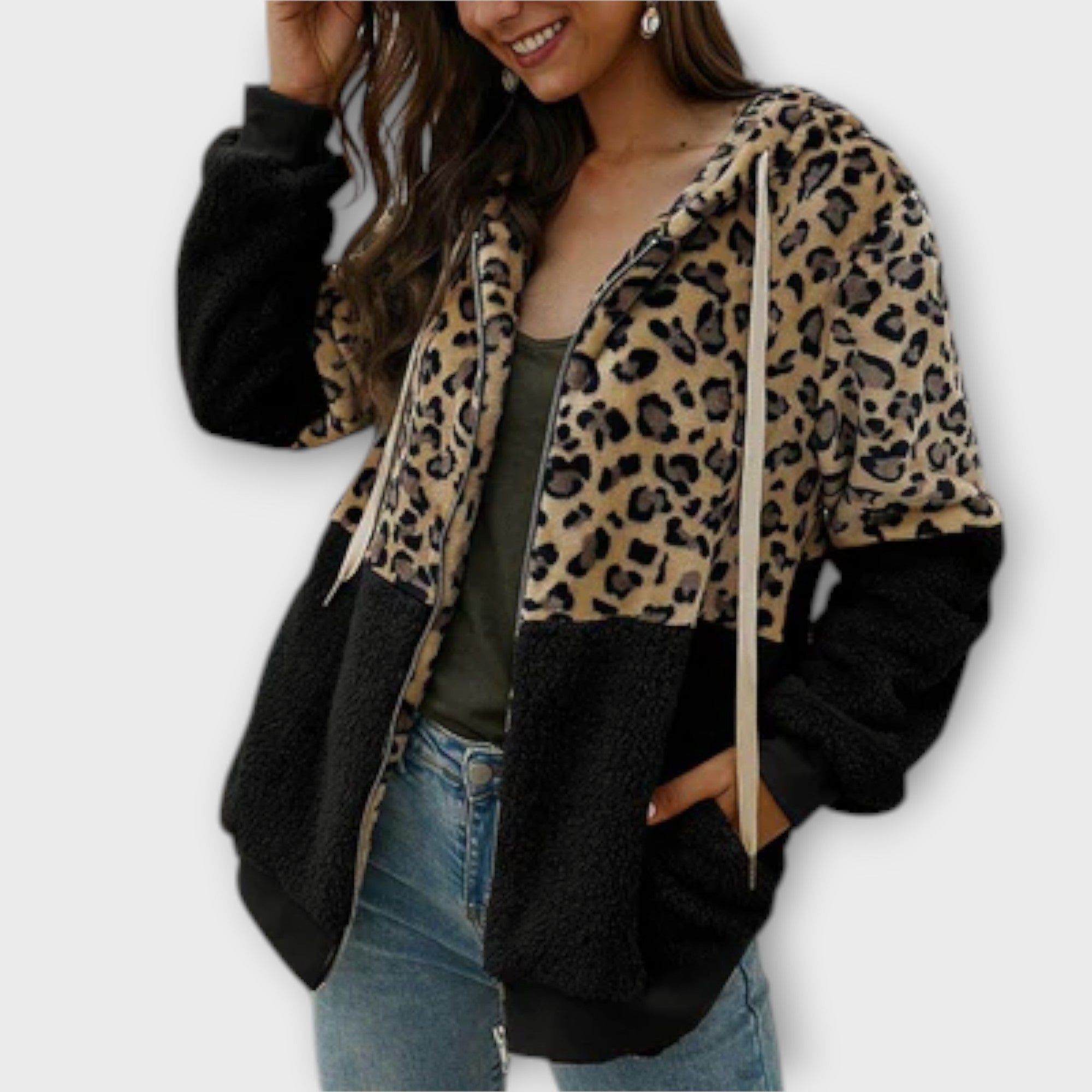 Mernelle™ - Blød fleecepullover med leoparddesign