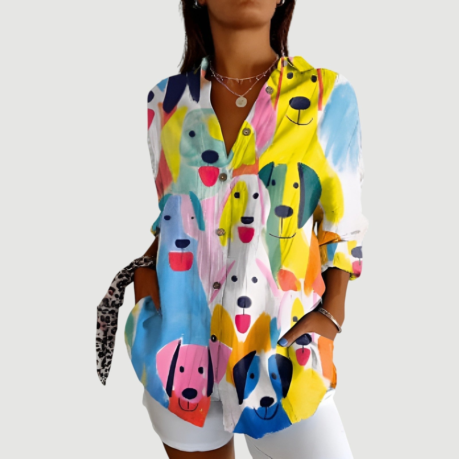 Luiciana™- Colorrig bluse med stil