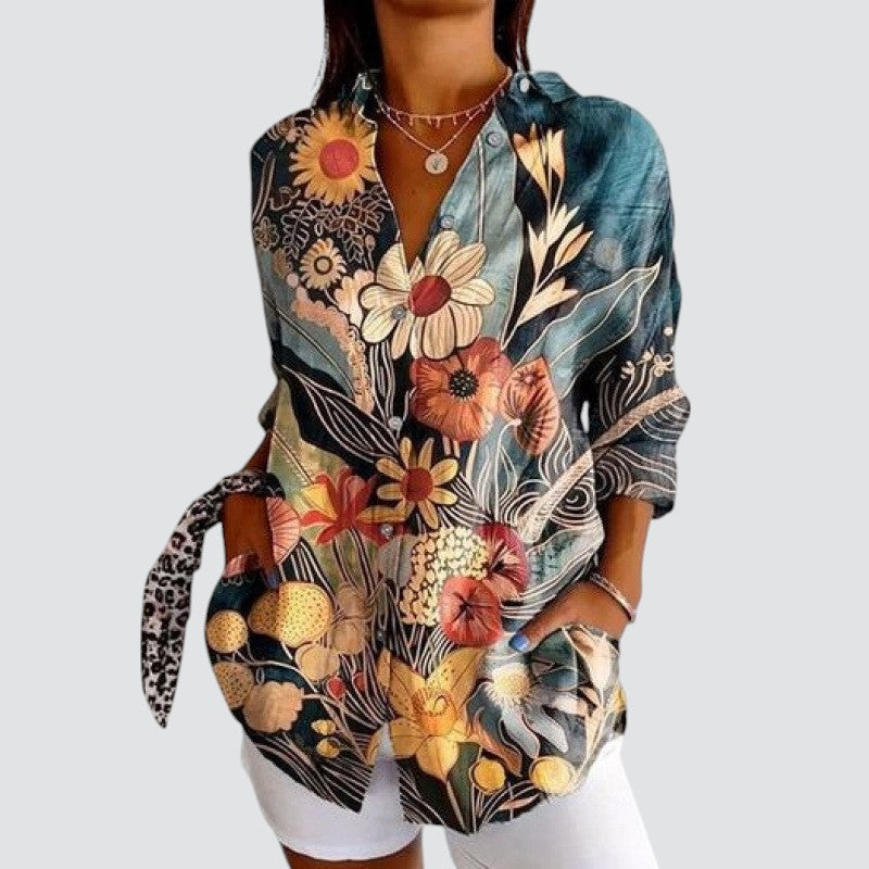 Aivee™ - Bluse med colorrigt design